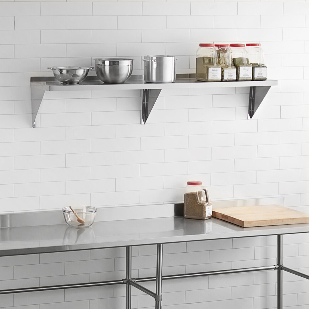 REPISA MURAL ACERO INOX MED. 190 X 30 CM - 4