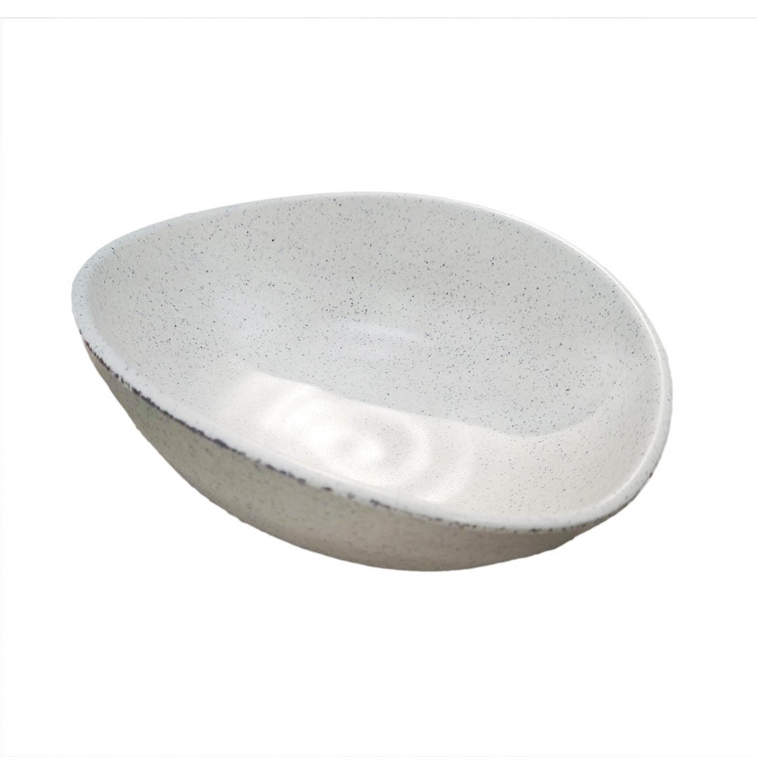 BOWL OVALADO MELAMINA GRANITO BLANCO 1100 ML - 1