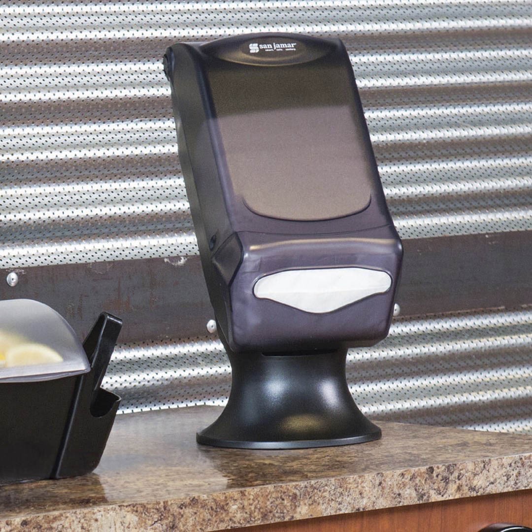 DISPENSADOR DE SERVILLETAS CON STAND MODELO VENUE NEGRO - 2