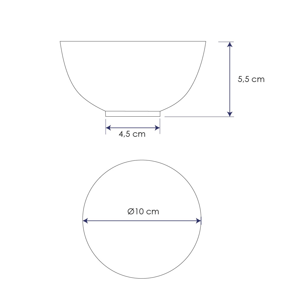 SET DE 6 BOWL MELAMINA NEGRO 10 CM. - 5