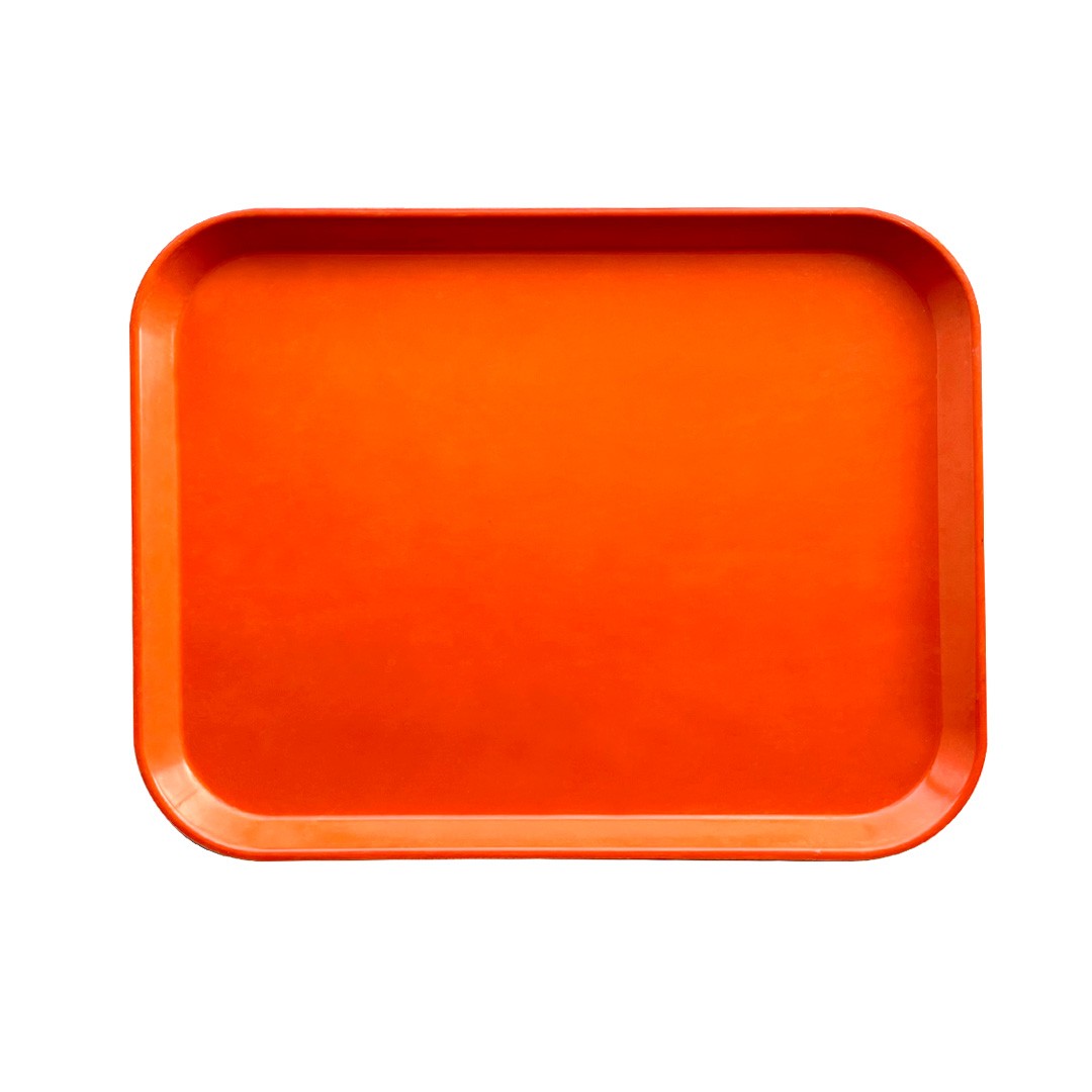 BANDEJA FIBRA DE VIDRIO 35 X 45 CM NARANJA - 1