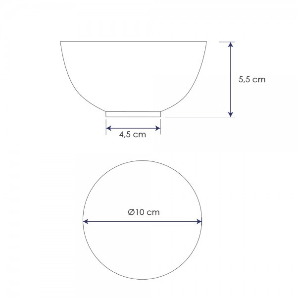 SET DE 6 BOWLS MELAMINA BLANCO 10 CMS - 4