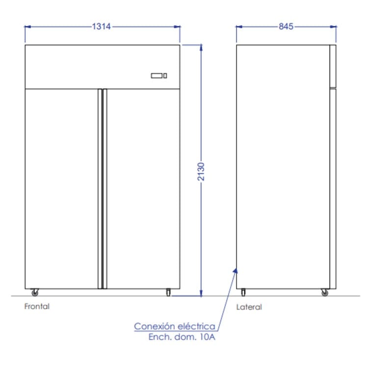 CONGELADOR VERTICAL IMAHE  FRÍO DINÁMICO 2 PUERTAS 1300 LITROS - 7