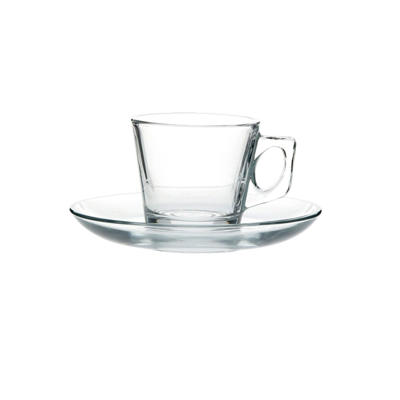 SET DE 6 TAZA CAFE VIDRIO LISA 80 ML. MOD. VELA - 1