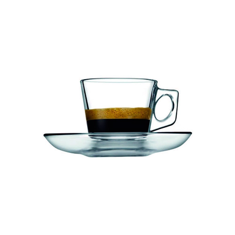 SET DE 6 TAZA CAFE VIDRIO LISA 80 ML. MOD. VELA - 3