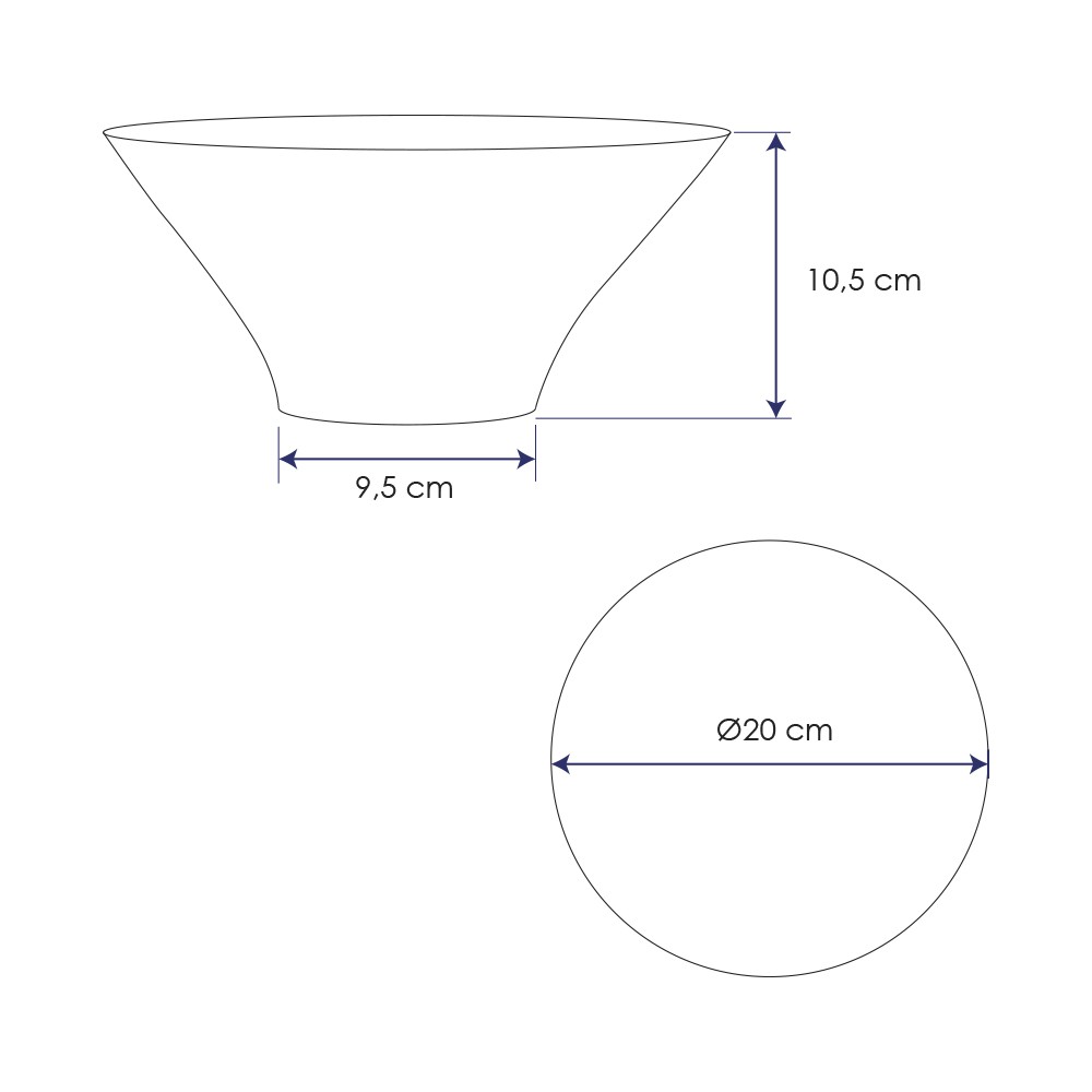 SET DE 2 BOWL REDONDO MELAMINA 20 CM. BLANCO - 3