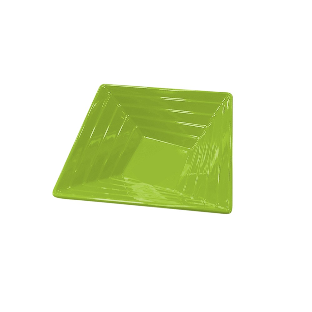 SET DE 4 BOWL CUADRADO MELAMINA 15 CM. VERDE - 1