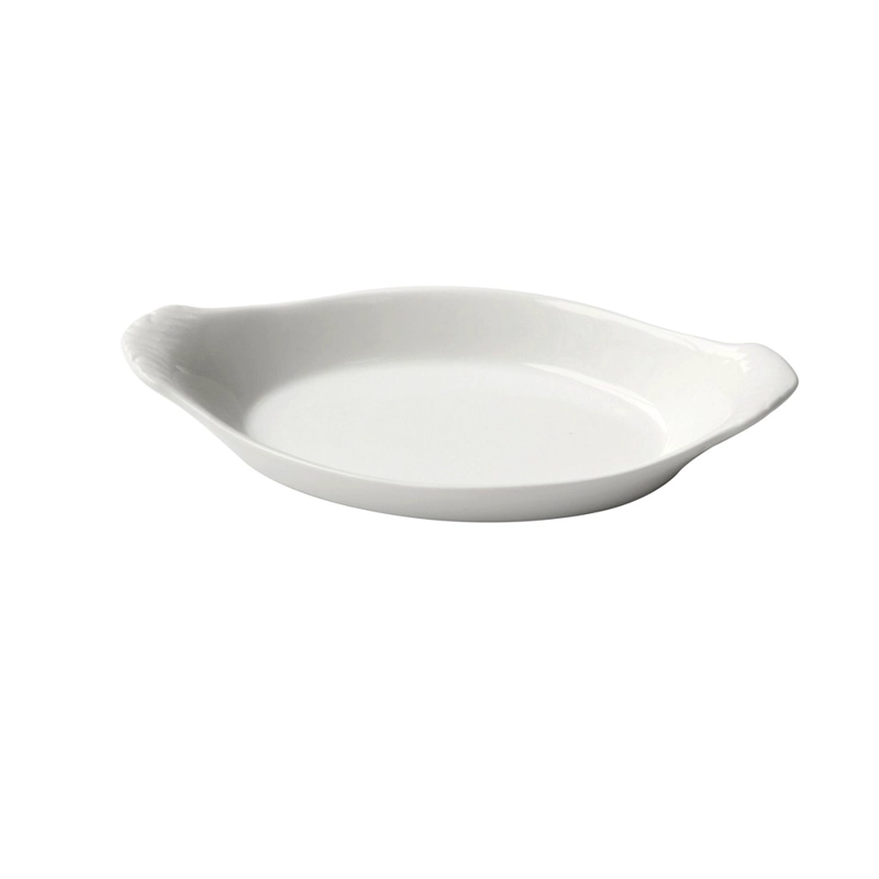 SET DE 2 PLATO OVAL CON OREJAS PORCELANA 17 CM. - 1