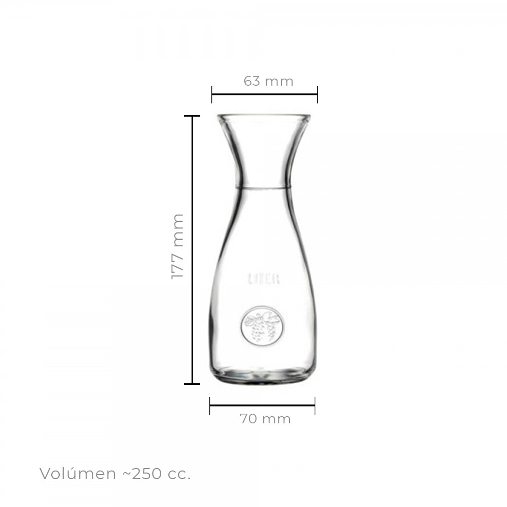 SET DE 2 BOTELLA DE VIDRIO 250 CC LINEA BACCHUS - 2