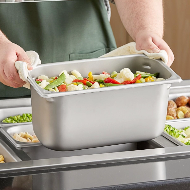 CONTENEDOR GASTRONOMICO ACERO INOXIDABLE GN 1/3 X 15 CM LINEA PREMIUM - 4