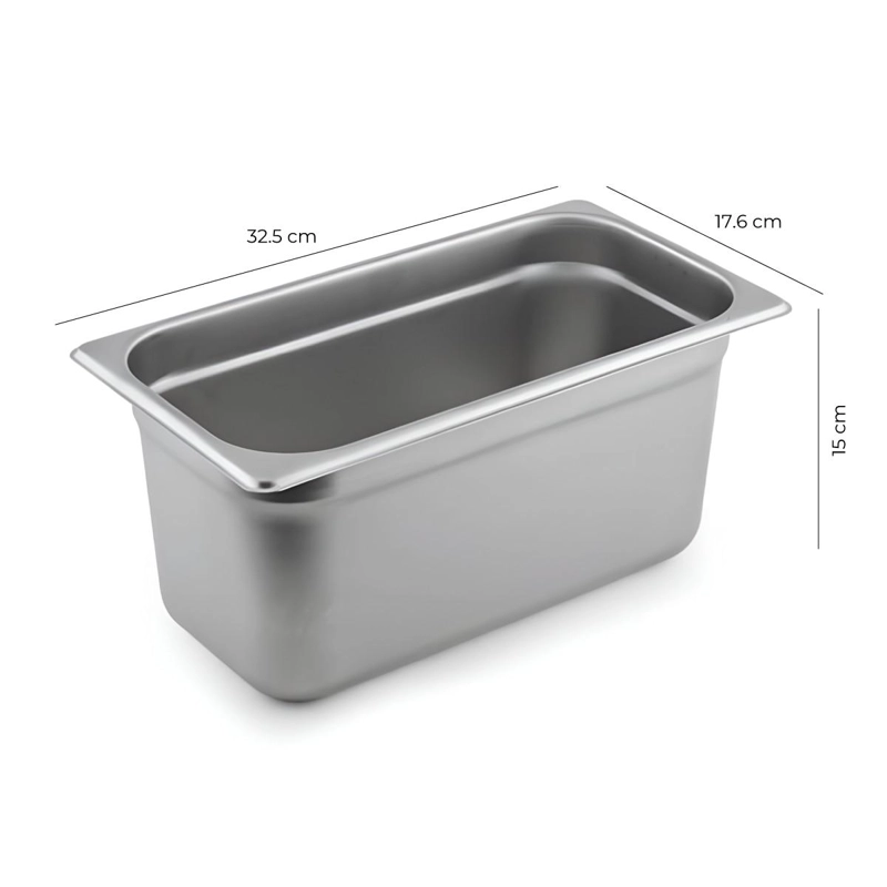 CONTENEDOR GASTRONOMICO ACERO INOXIDABLE GN 1/3 X 15 CM LINEA PREMIUM - 5