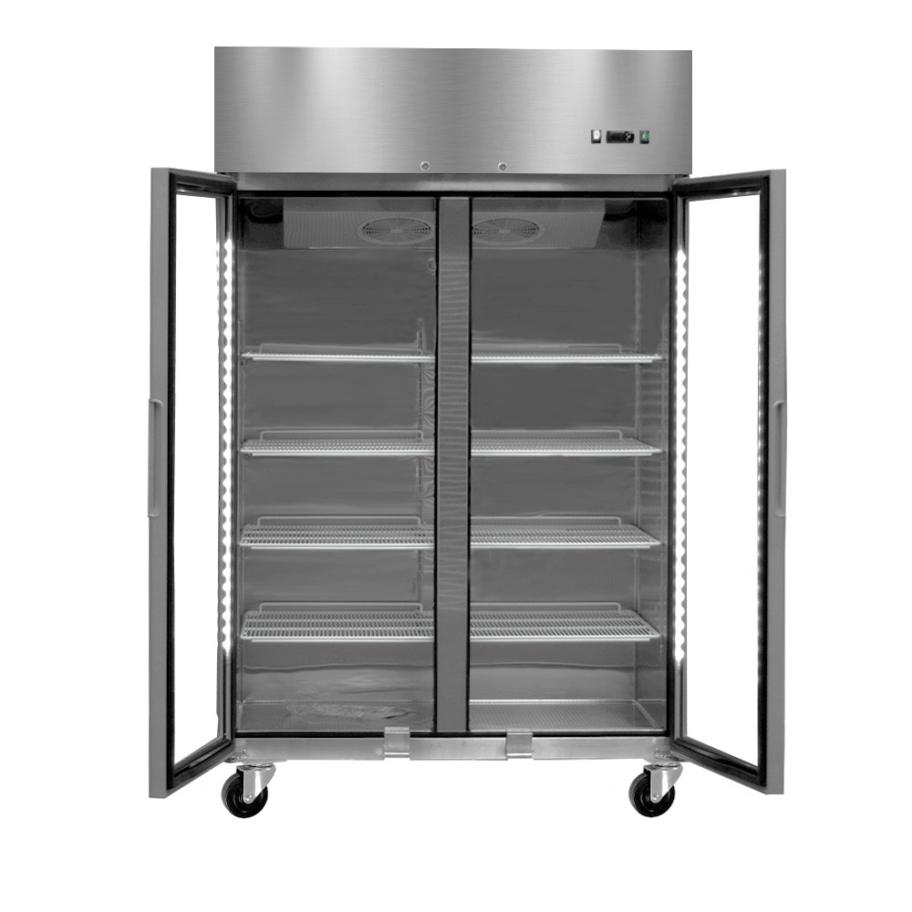 CONGELADOR IMAHE ACERO INOX 2 PUERTAS VIDRIO 1300 LITROS - 2