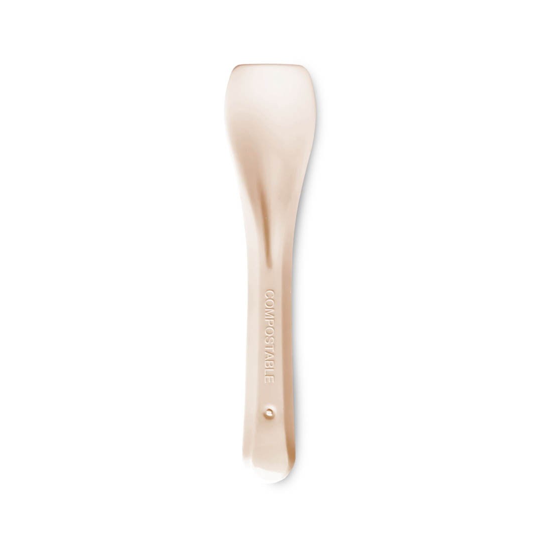 BOLSA DE CUCHARITAS COMPOSTABLE COLOR BEIGE 9.5CM - 1