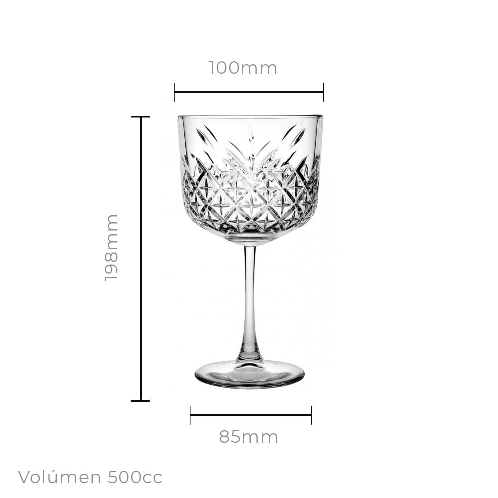 SET 4 COPAS DE VINO/ COCKTAIL 500 CC LINEA TIME TIMELESS - 5
