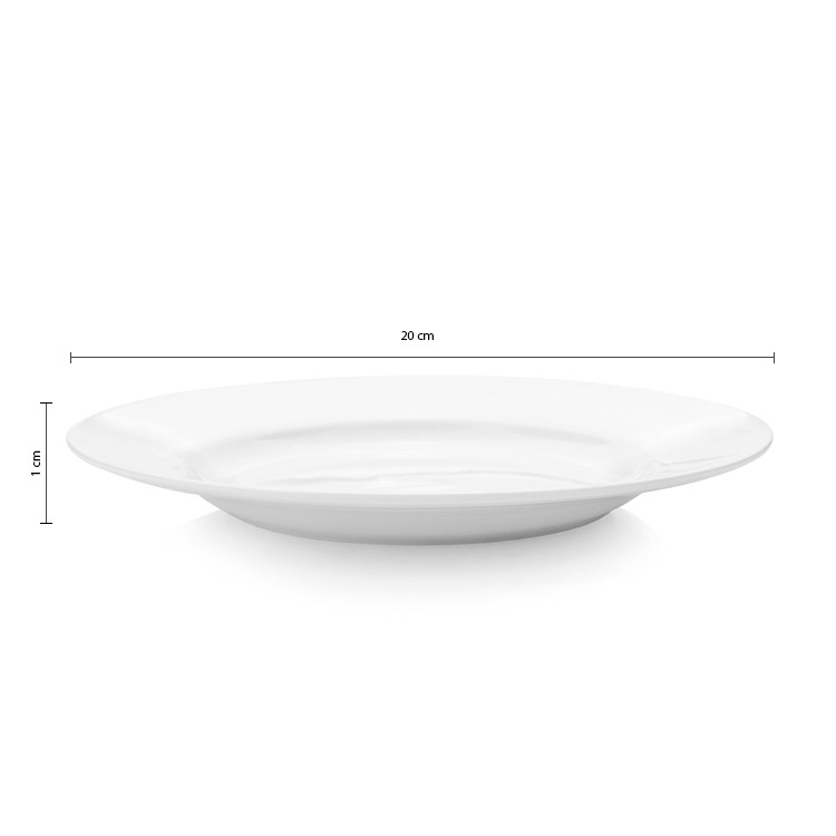 SET 6 PLATO PORCELANA ENTRADA BORDE GRUESO 20 CM TOWER - 4