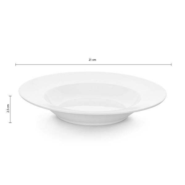 SET DE 6 PLATO HONDO BORDE GRUESO 21 CM. LINEA TOWER - 3