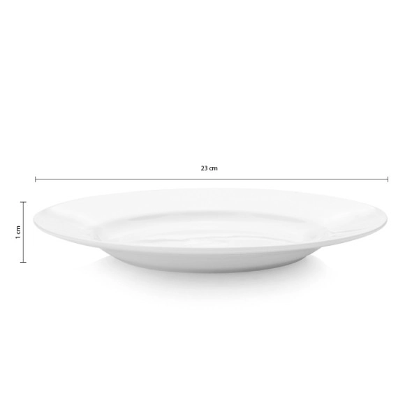 SET DE 6 PLATO ENTRADA BORDE GRUESO 23 CM. LINEA TOWER - 2