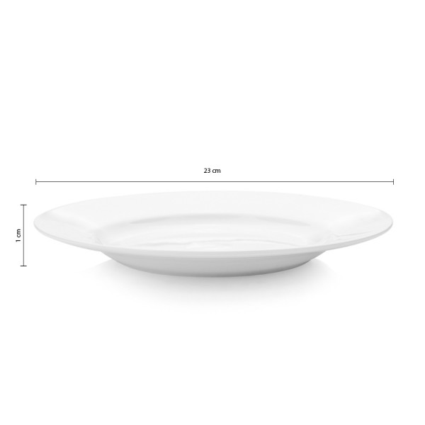 SET DE 6 PLATO ENTRADA BORDE GRUESO 23 CM. LINEA TOWER - 2