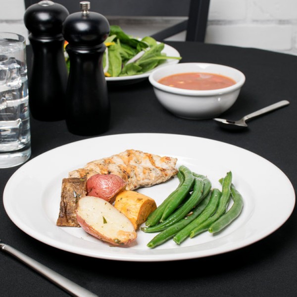 SET DE 6 PLATO ENTRADA BORDE GRUESO 23 CM. LINEA TOWER - 6