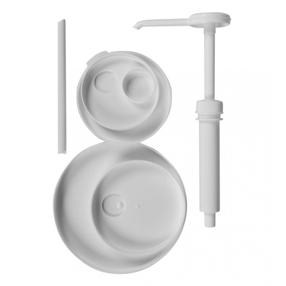 PACK DE VASIJAS BLANCAS 1.9 LITROS CON SET DE 5 TAPAS CON BOMBA VASIJA - 2