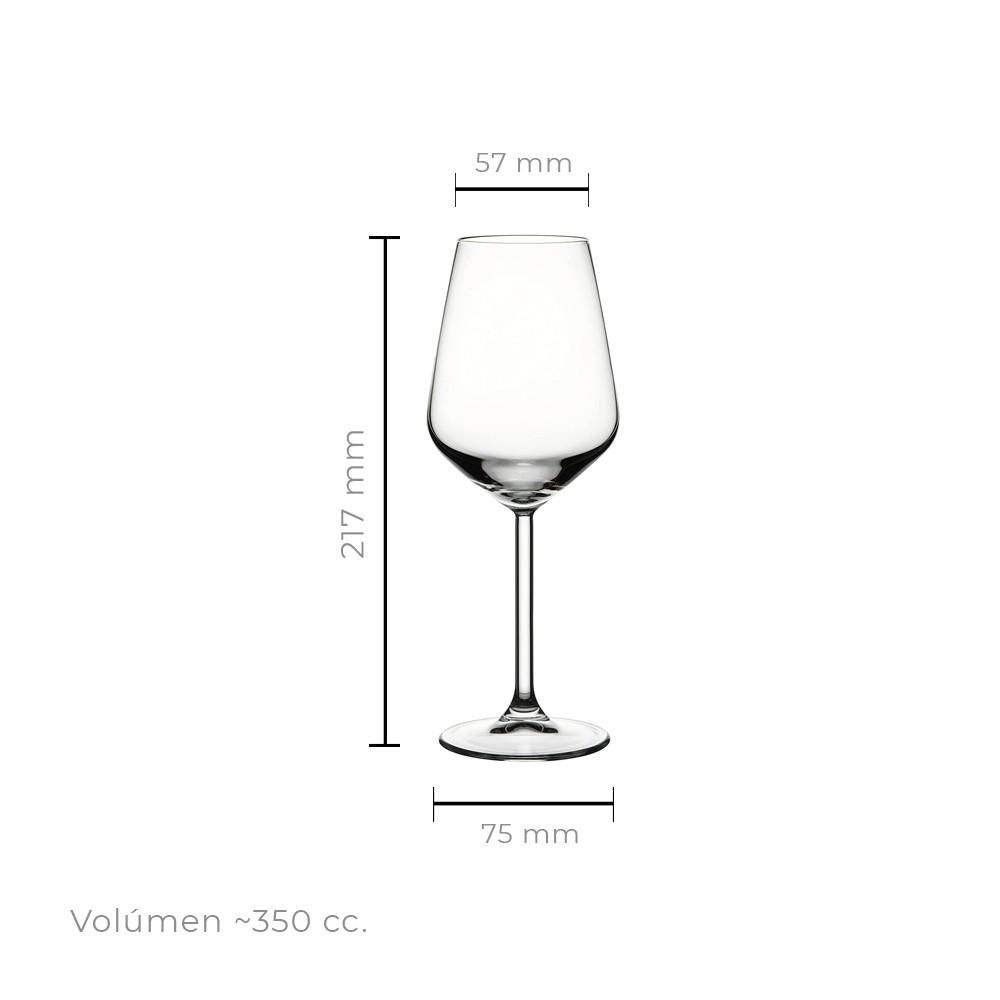 SET 6 COPAS VINO BLANCO 350 CC. ALLEGRA - 3