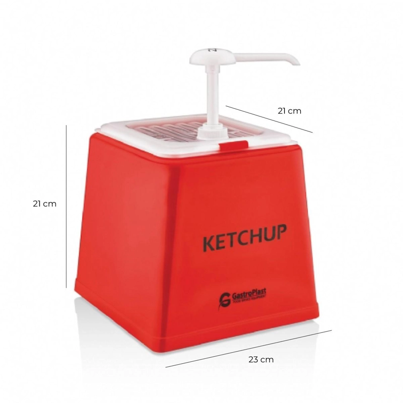 DISPENSADOR DE KE TCHUP ROJO - 4