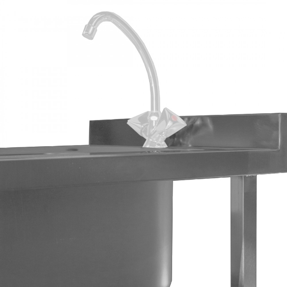 LAVADERO IMAS MURAL 1 TAZA ACERO INOX 60 X 60 X 85 CM - 5