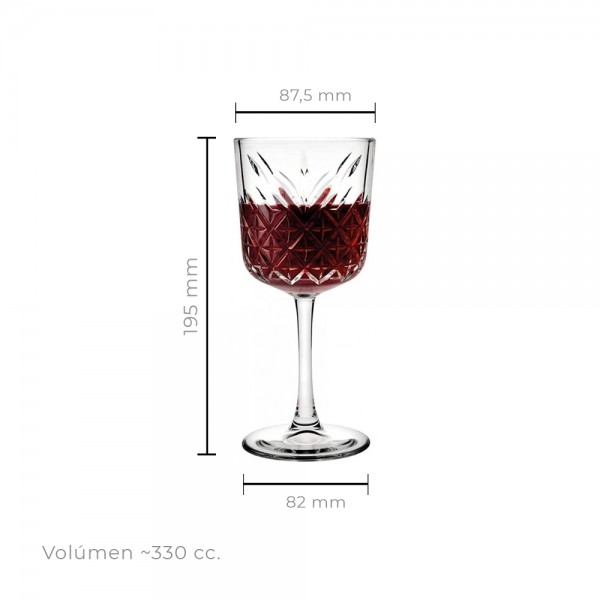 SET DE 6 COPAS PARA VINO TIMELESS DE 330 ML - 2