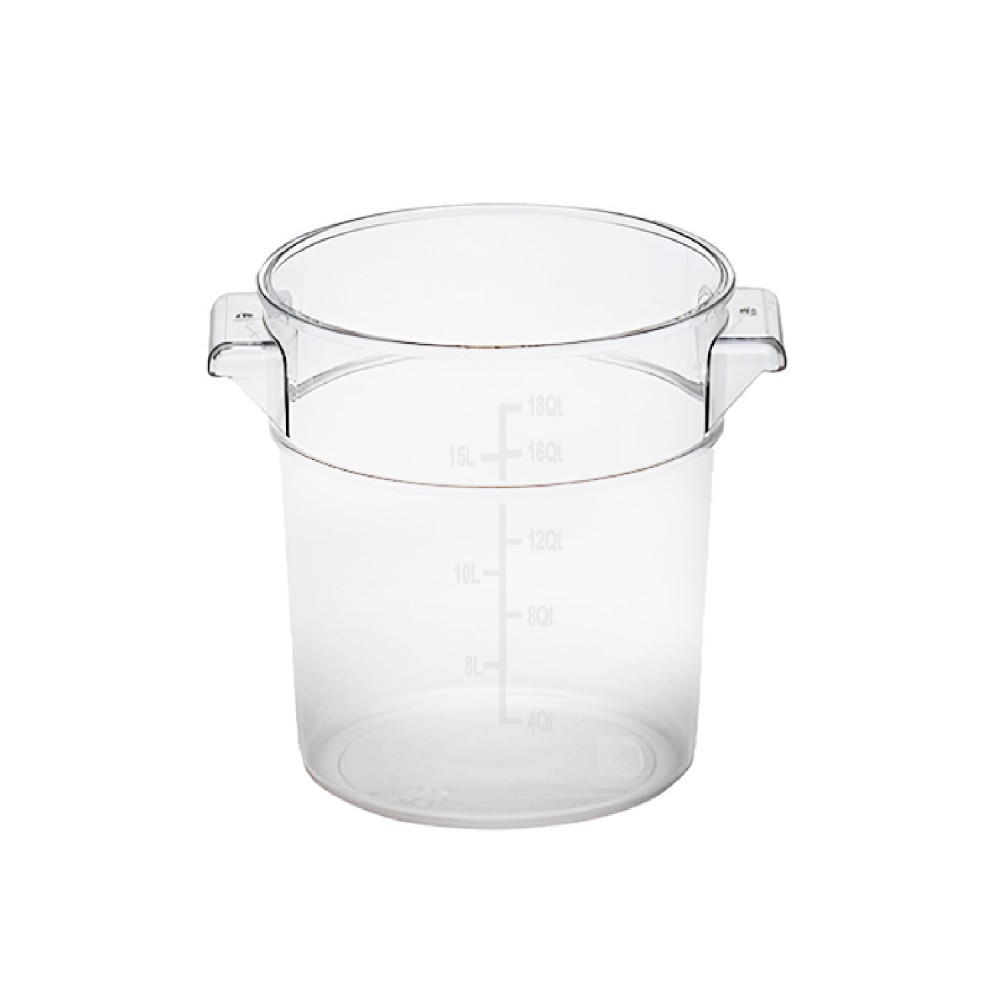 CONTENEDOR POLICARBONATO REDONDO 17 LT CON TAPA TRANSPARENTE - 1