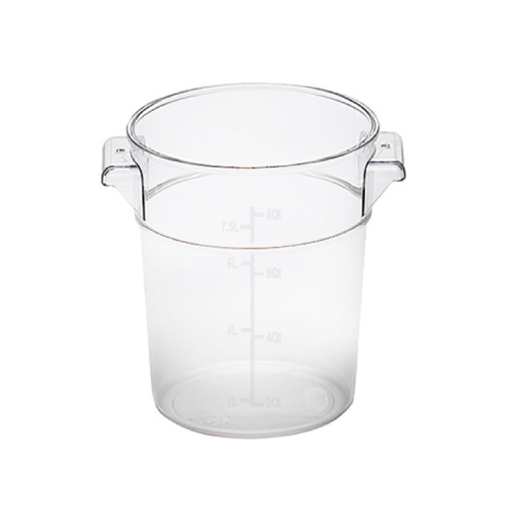 CONTENEDOR POLICARBONATO REDONDO 7,5 LT CON TAPA TRANSPARENT - 1
