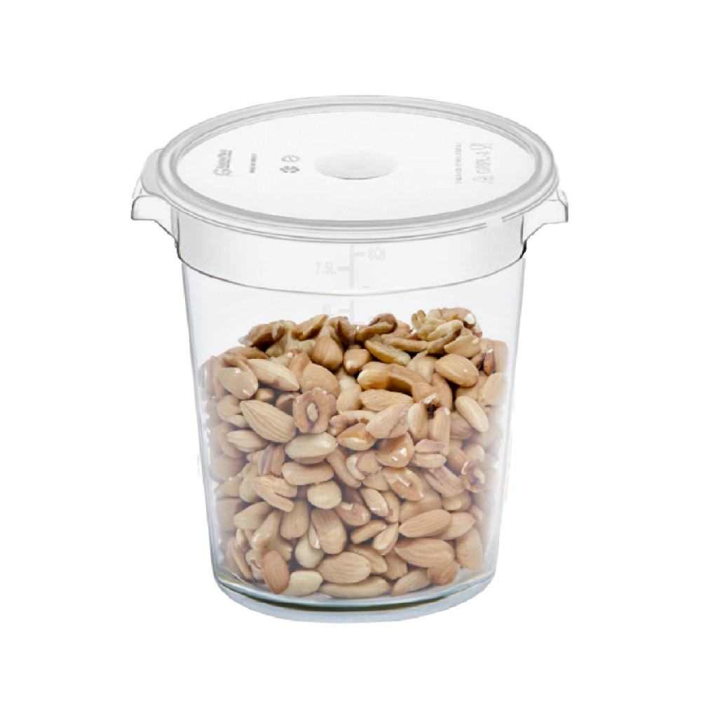 CONTENEDOR POLICARBONATO REDONDO 7,5 LT CON TAPA TRANSPARENT - 2