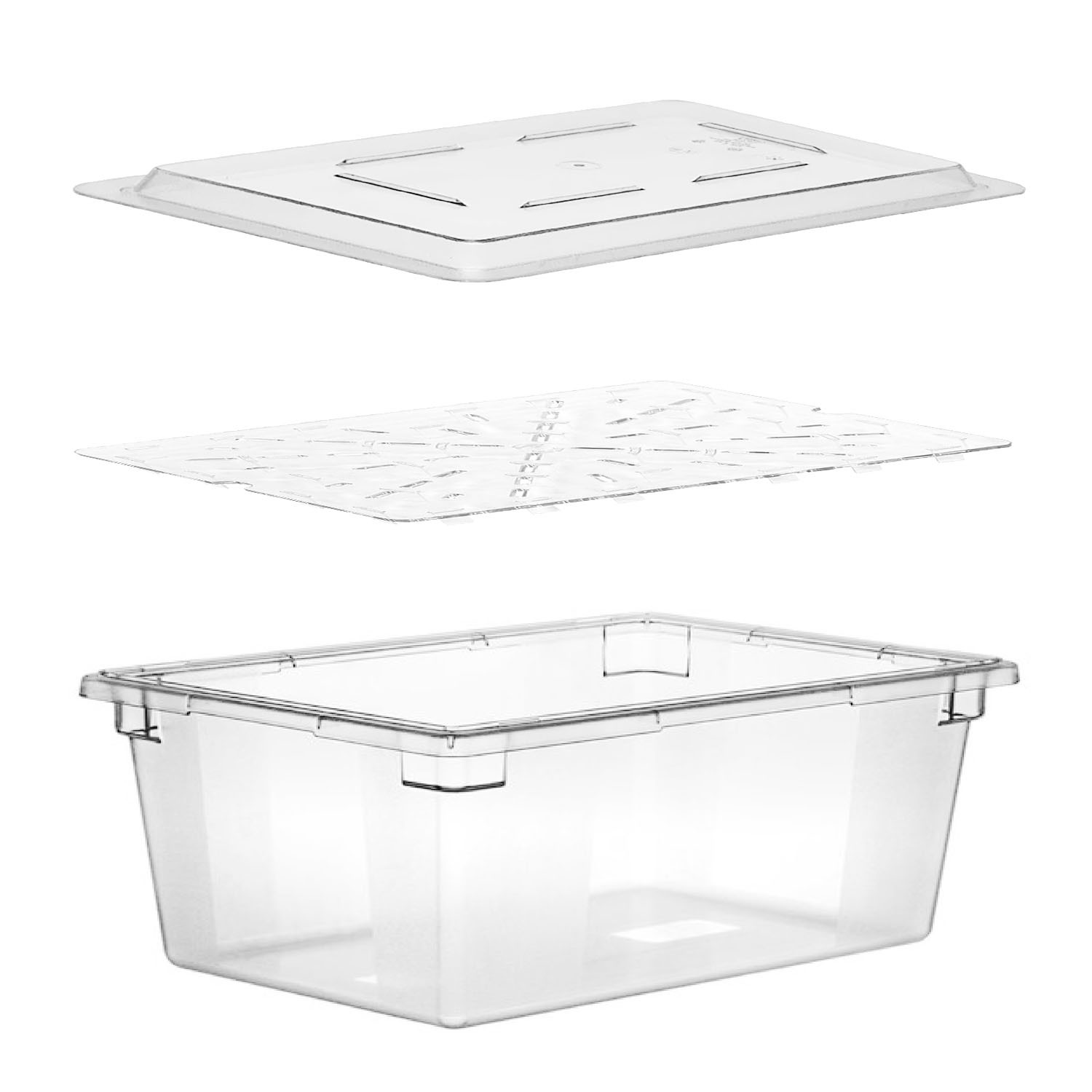 PACK CAJA DE ALMACENAMIENTO MAS TAPA Y DRENAJE 66X46X24 CM - 1