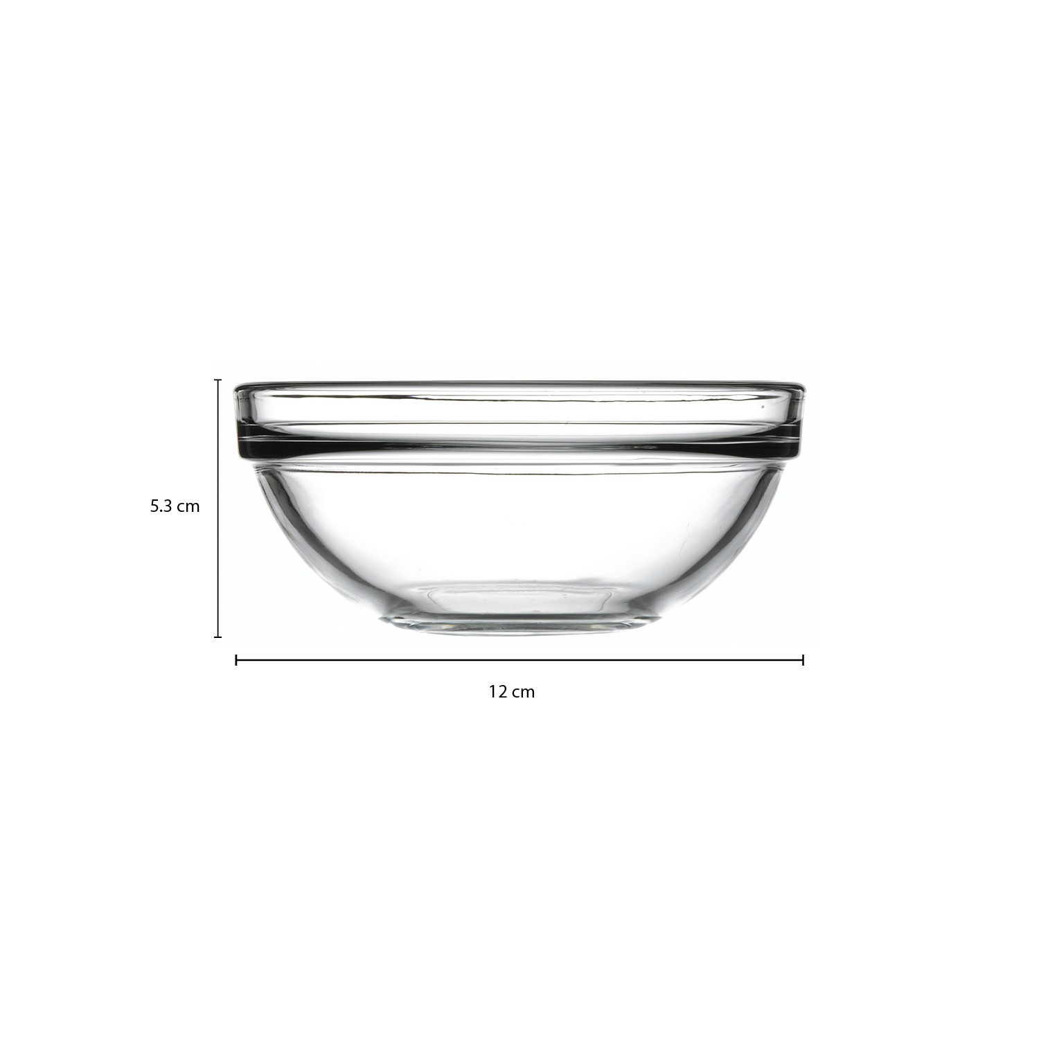 SET 6 BOWLS VIDRIO TEMPLADO 12 CM - 8