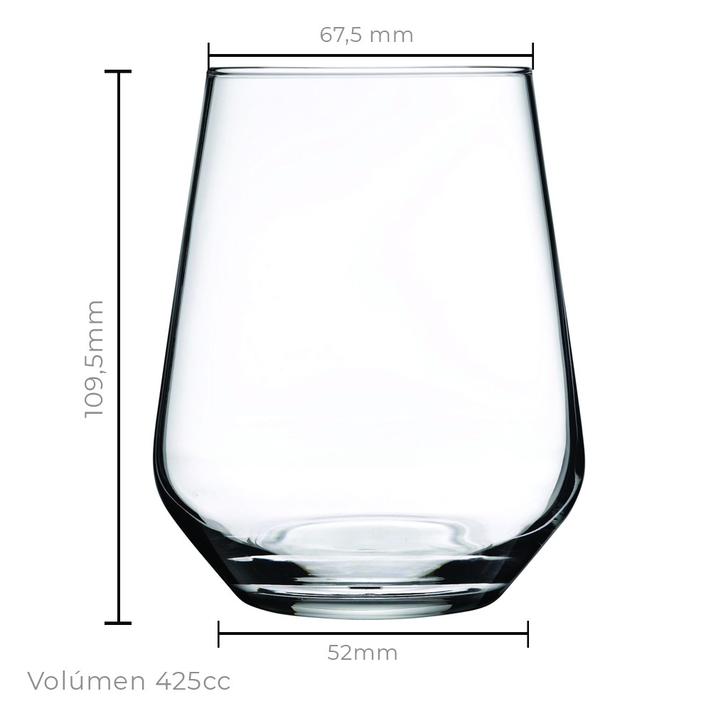 SET 6 VASO / COPA 425 CC. LINEA ALLEGRA - 4