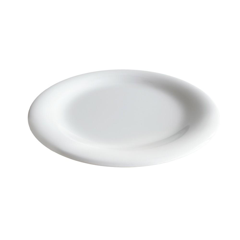 SET DE 6 PLATOS DE MELAMINA REDONDO BORDE ANCHO BLANCO 14 CM - 2