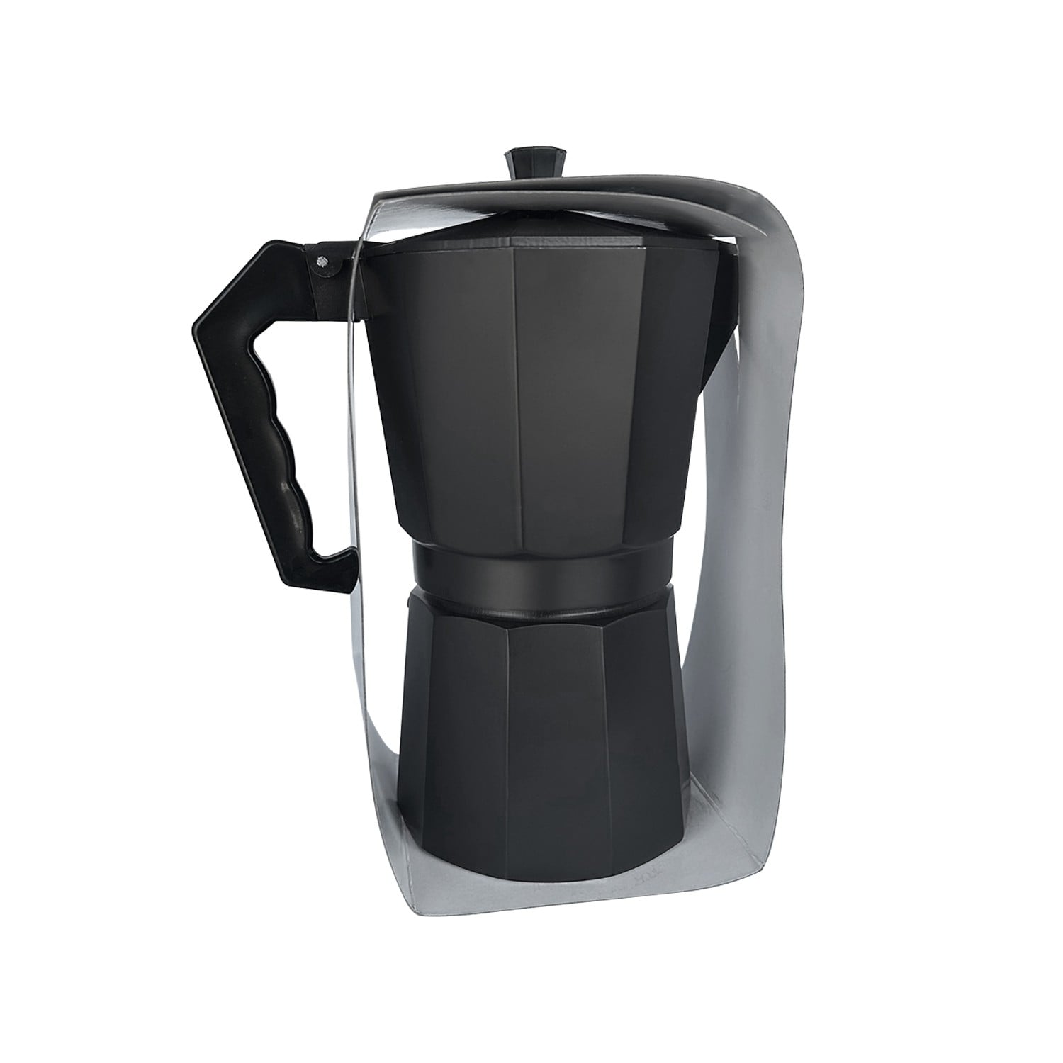 CAFETERA ITALIANA 9 TAZAS NEGRO MATE BERGNER - 2