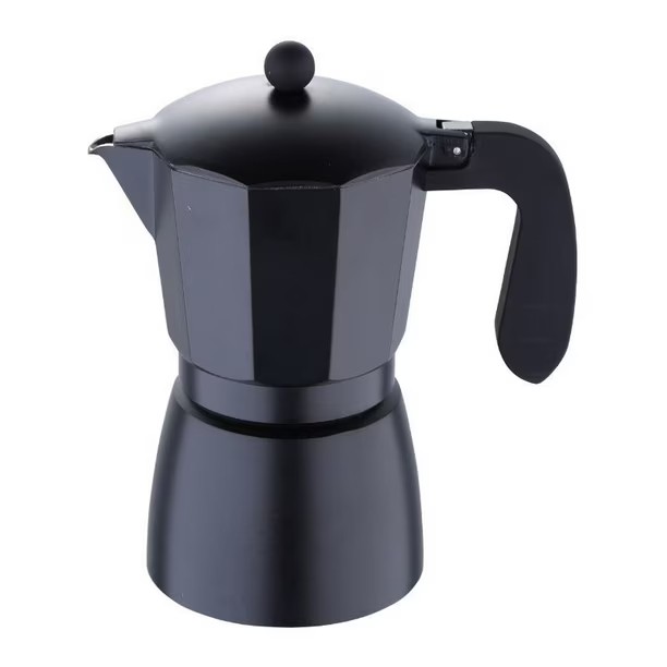 CAFETERA ITALIANA 12 TAZAS NEGRO MATE BERGNER - 1