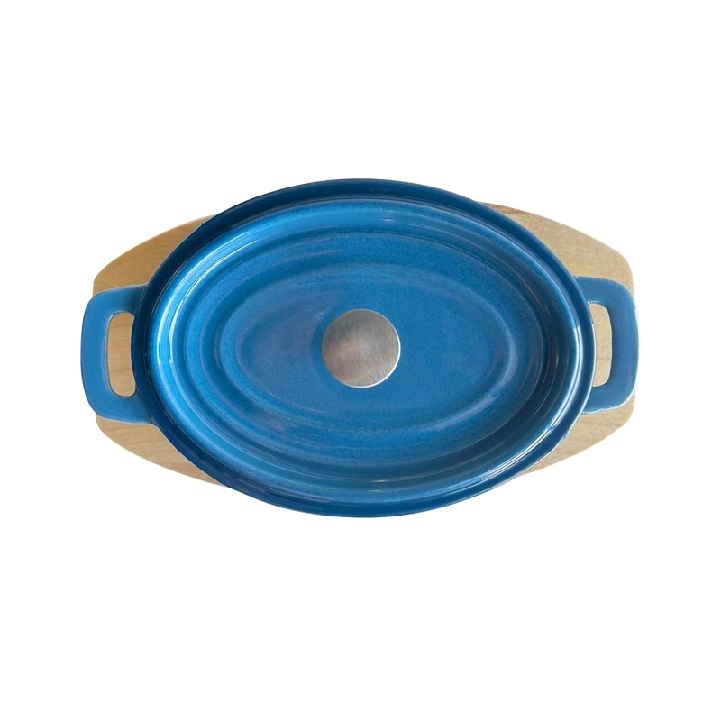MINI OLLA HIERRO ENLOZADO OVALADA AZUL 15.5X9.2X4.8 CM - 5