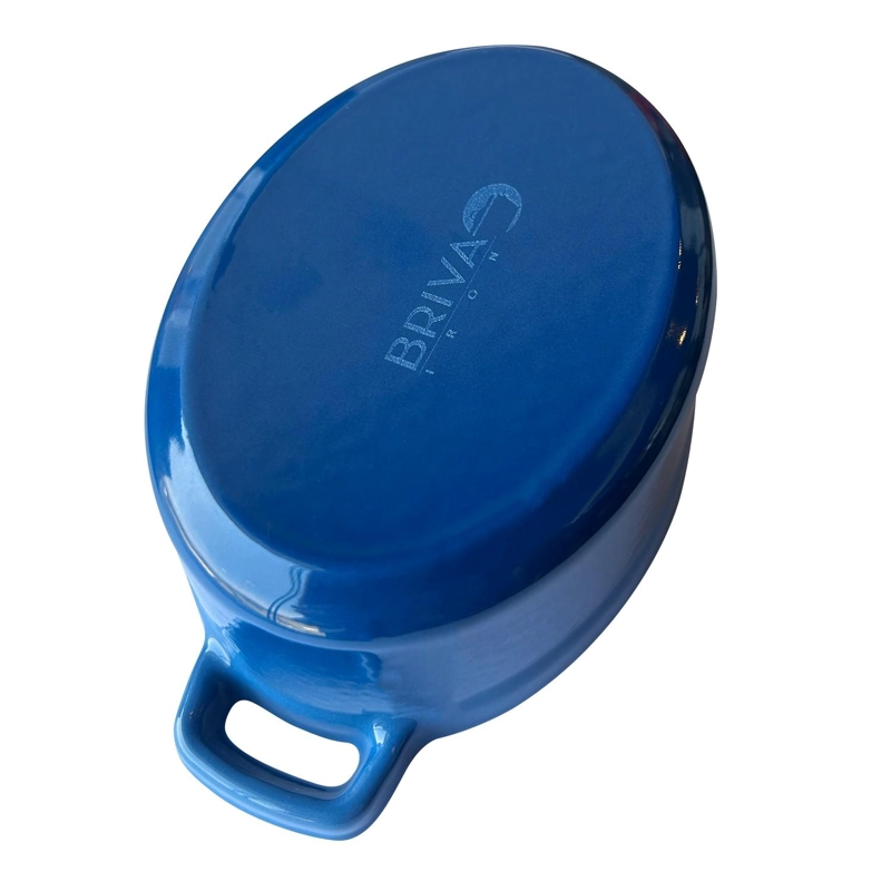 MINI OLLA HIERRO ENLOZADO OVALADA AZUL 15.5X9.2X4.8 CM - 7