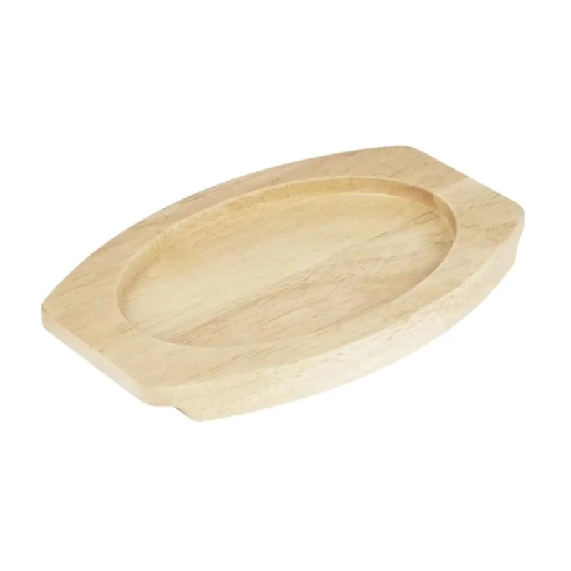 SARTEN HIERRO OVALADO CON BASE MADERA 20X10X3 CM - 5