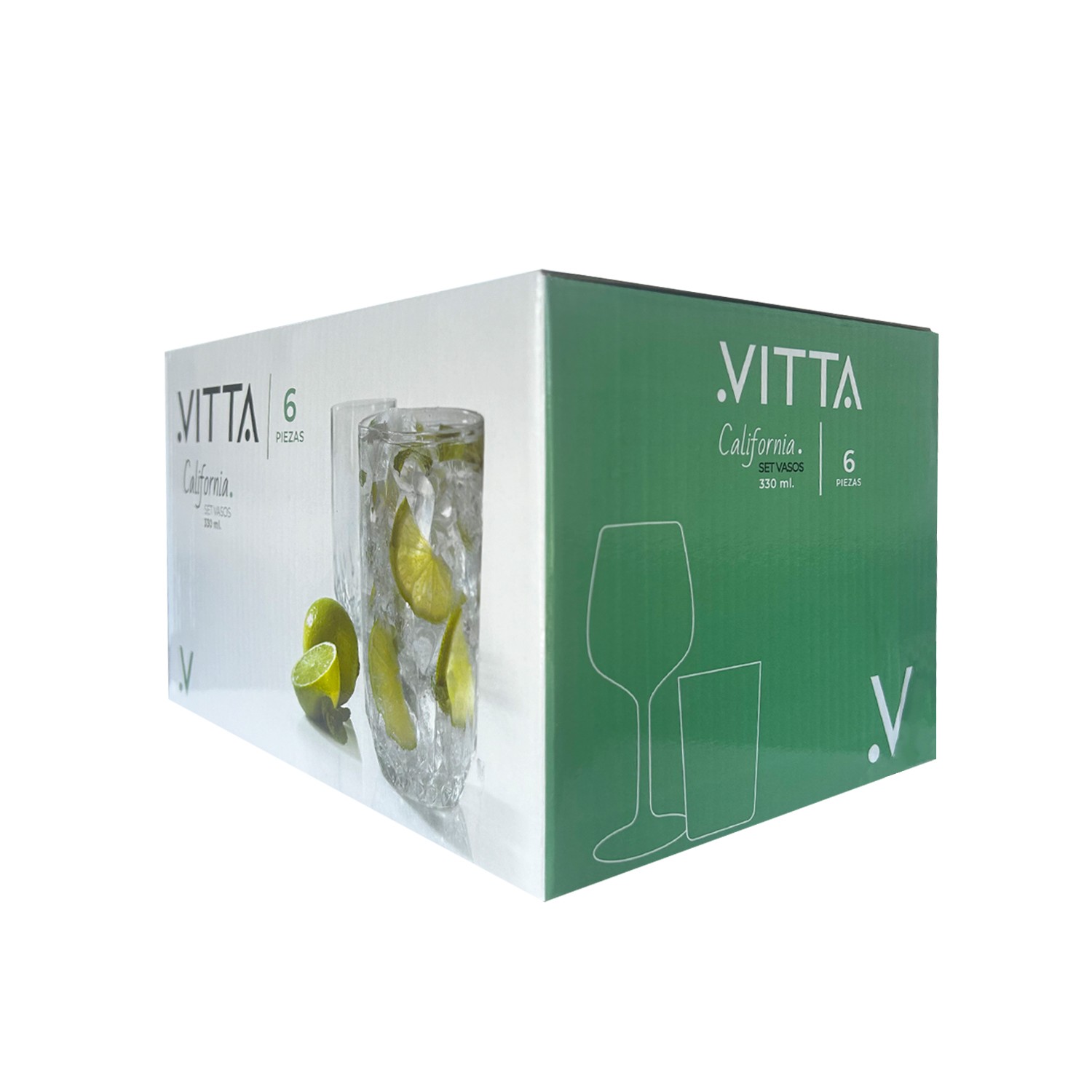 SET 6 VASOS 330 ML ALTO LINEA CALIFORNIA - 5