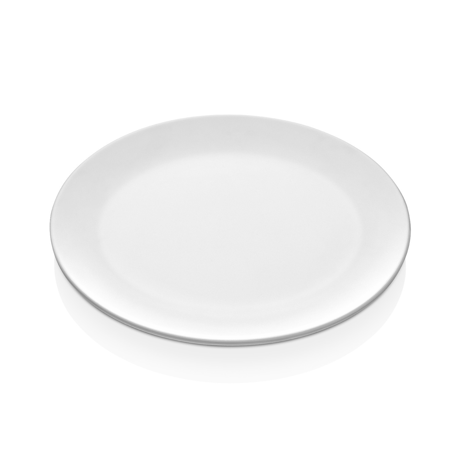 SET DE 6 PLATOS DE MELAMINA REDONDO SIN BORDE BLANCO 25 CM L - 2
