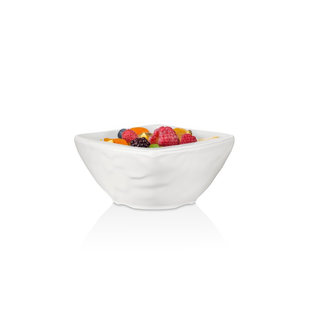 SET DE 6 BOWLS DE MELAMINA CUADRADO BLANCO 12.5 X 12.5 CM LI - 2