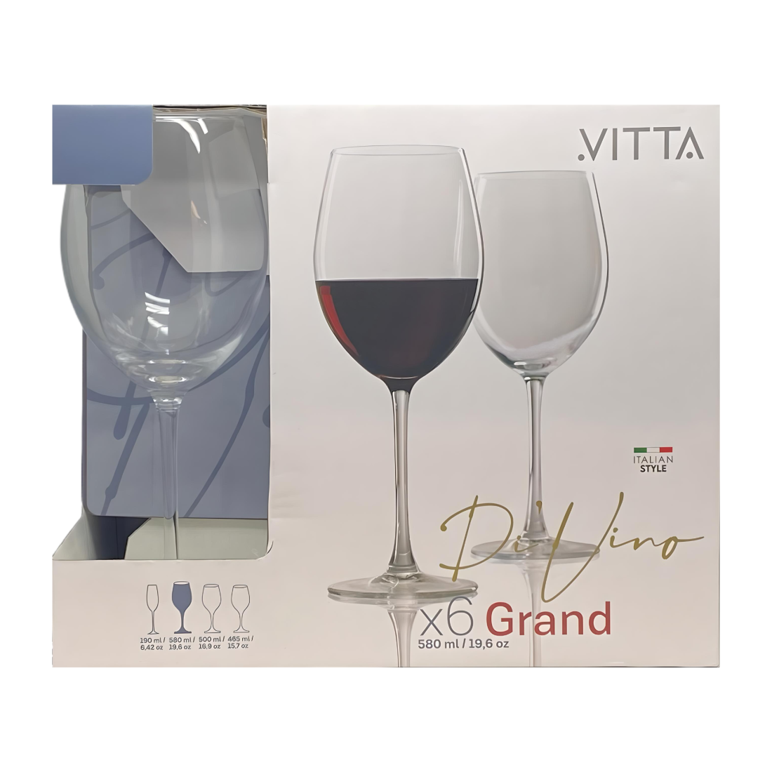 SET 6 COPAS VINO 580 ML LINEA DI VINO - 5
