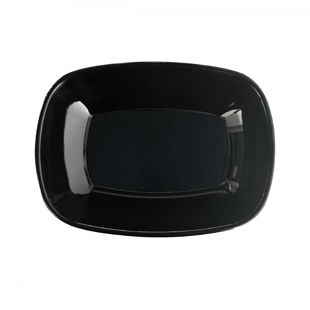SET DE 6 POCILLO MELAMINA RECTANGULAR NEGRO 17 X 12 X 4 CM LINEA CLASICA - 1