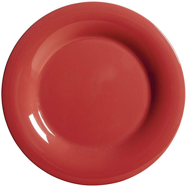 SET 4 PLATO MELAMINA ROJO 14 CM - 1