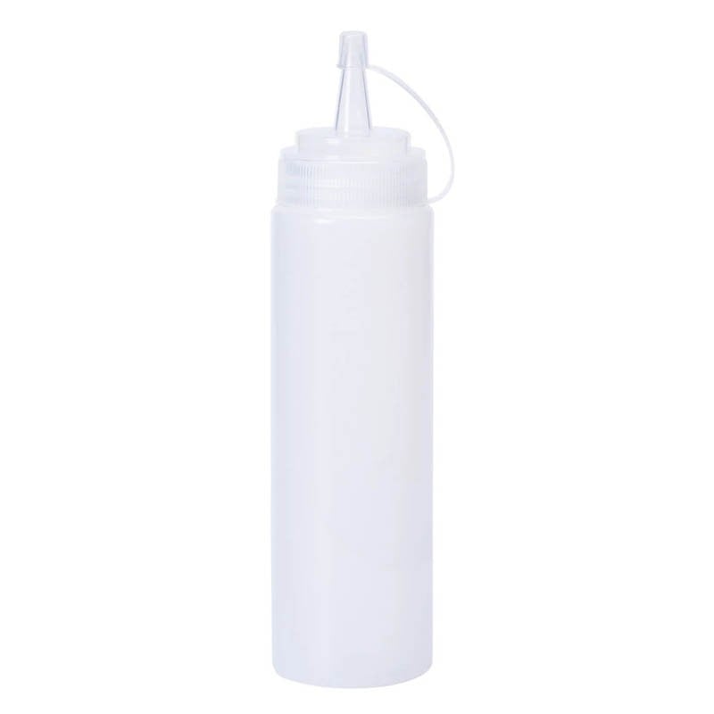 SET DE 2 BOTELLAS DISPENSADORA SALSA GRADUADA TRANSPARENTE 600ML - 1