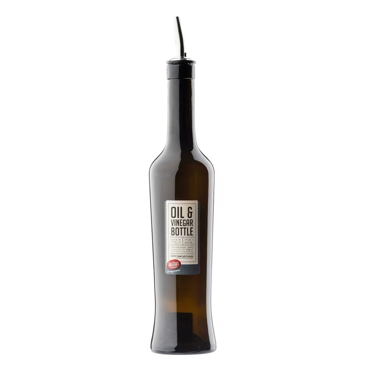 BOTELLA ALIÑO CON DOSIFICADOR VIDRIO VERDE 510 ML MODELO LUNA - 4