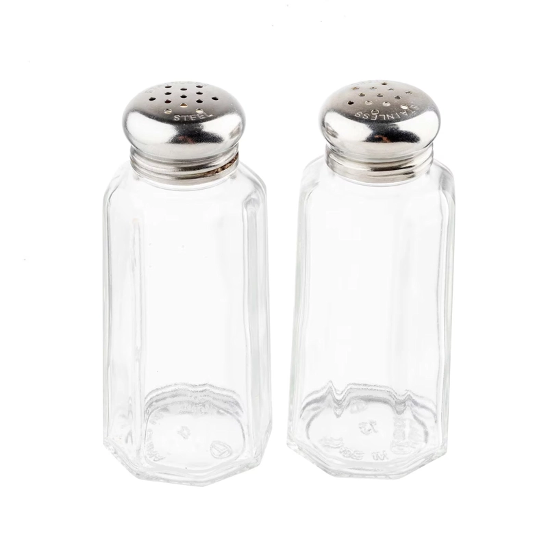 SALERO Y PIMENTERO DE VIDRIO 2 OZ - 4