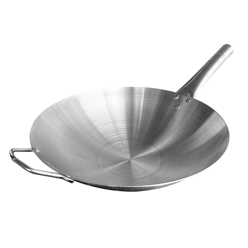 WOK ACERO INOX CON MANGO Y AZA 43 CM - 1